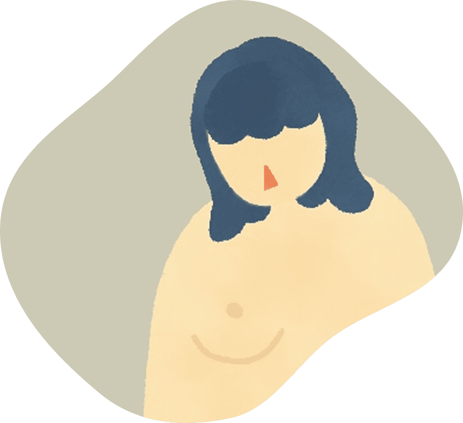 服の上からでもわかるよね…